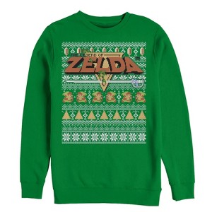 Men's Nintendo Ugly Christmas Legend of Zelda Sweatshirt - 1 of 3