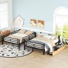 Streamdale Metal Full Size Convertible Bunk Bed with 2 Drawers, Black - 2 of 4