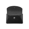 JAM Paper Italian Leather Business Card Holder Case with Round Flap Black 2233317456 - 2 of 4