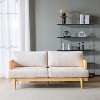 ModernLuxe 3-Seater Sofa, 72"W Boucle Sofa Couch with Square Arm, Wooden Frame and Cane Rattan Decor - 2 of 4