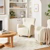 Kessler Wingback Faux Sherling Accent Chair Cream - Threshold™ designed with Studio McGee - image 2 of 4