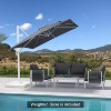 PURPLE LEAF Patio Umbrella White Cantilever Offset Umbrella Square Outdoor Umbrella with 360-degree Rotation for Garden Deck Pool - 2 of 4