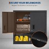 Metal wall cabinet with adjustable shelves and lockable doors - 4 of 4