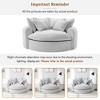 Whisen 59.8" Round Chaise Sofa Loaf Sofa Boneless Round Couch, Full-Compressed Sofa Bed with 8 Throw Pillows - 4 of 4