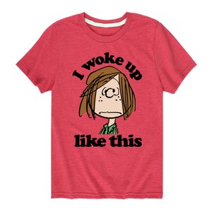 Boys' - Peanuts - Patty I Woke Up Like This Short Sleeve Graphic T-Shirt - 1 of 4