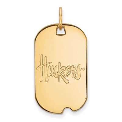 Black Bow Jewelry 10k Yellow Gold Nebraska Cornhuskers NCAA Pendant