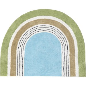 Nuloom Nydia Circular Kids Pet Friendly Machine Washable Area Rug, 4' x 5', Moss Green - 1 of 4