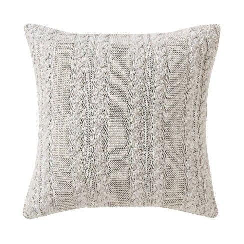 18x18 Boucle Foil Marble with Tassels Square Throw Pillow Ivory/Silver -  VCNY Home