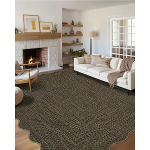 Nasitip Traditional Farmhouse Braided Pattern Area Rug Non-Slip Washable for Living Room，Bedroom，Entryway - 1 of 4