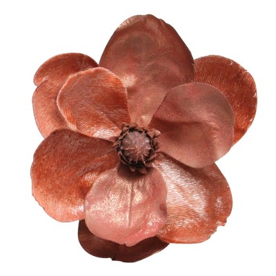 Northlight 7" Coral Pink Artificial Fabric Magnolia Christmas Clip Ornament