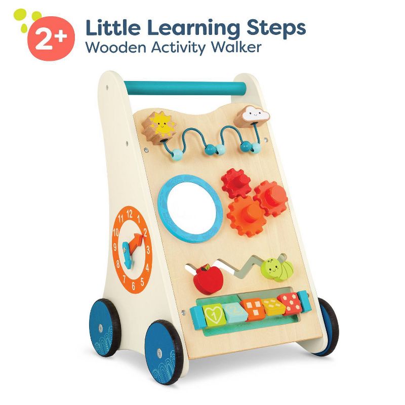 B. toys Wooden Activity Walker - Little Learning Steps, 4 of 12