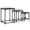 vidaXL Nesting Coffee Tables 3 pcs Smoked Oak Engineered Wood - 4 of 4