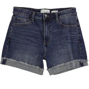 Celebrity Pink Womens Ultra High-Rise Frayed Casual Denim Shorts - 1 of 2