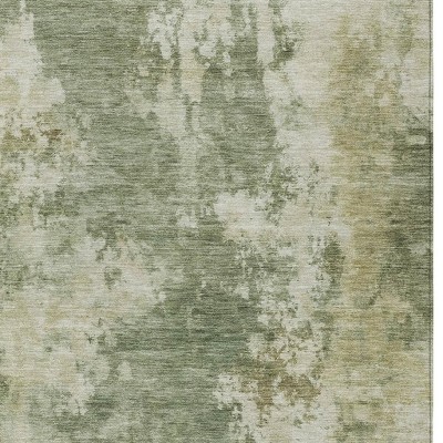 HomeRoots 3' X 5' Sage And Beige Abstract Washable Indoor Outdoor Area Rug