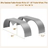 2Pcs Tandem Trailer Fenders Double Axle Fit for 13-15" Wheels, 66" x 9.1" x 20" Teardrop Enclosed Trailer Fenders for Car Hauler Trailer - 4 of 4
