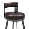 PAGED Swivel Bar Stools Faux Leather Counter Stools with Footrest, Island Chairs for Home Pub - 3 of 4