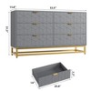 Dresser for Bedroom, 53.5" Large Dresser Organizer, 6 Drawer with Golden Metal Handle and Legs - 2 of 4