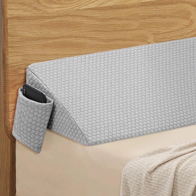 YEERSWAG King Size Headboard Pillow Bed Filler Support Foam Wedge Pillow Gray