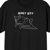 Kids Halloween Screaming Bat Angy Boy Youth Black Short Sleeve Crew Neck Tee - 2 of 3