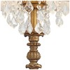 Barnes and Ivy Duval Traditional Table Lamp 33" Tall Aged Gold Candlestick Crystal Fabric Bell Shade for Bedroom Living Room Bedside Office Family - 3 of 4