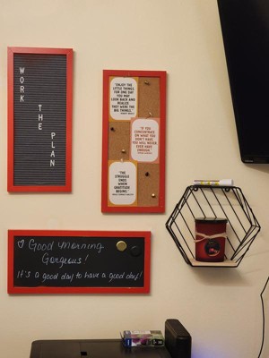 Martha Stewart Cork Board Chalk Board Letter Board Set Woodgrain Frame ...