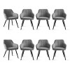 Farmhouse Dining Chairs Set of 8,Modern Design Upholstered Dining Chair for Dinging Room,Living Room,Indoor Furniture-Tanpinhause - 2 of 4