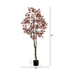 Nearly Natural 6-ft Autumn Dogwood Artificial Fall Tree - 2 of 4