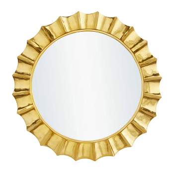 Modern Aluminum Starburst Wall Mirror Gold - Olivia & May