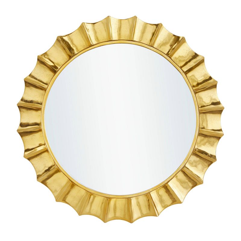 Modern Aluminum Starburst Wall Mirror Gold - Olivia &#38; May, 1 of 5