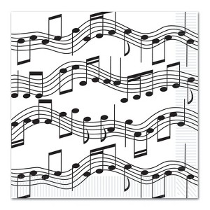 Beistle 6 1/2" x 6 1/2" Musical Note Luncheon Napkins 48/Pack 58113 - 1 of 1