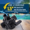 Poolzilla 1.5'' 3 Way Pool Diverter Valve - 1.5'' to 2'' Universal Valve - Compatible with Pentair 263037 - 2 of 4