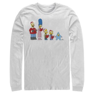 Men's The Simpsons Family Christmas Carols Long Sleeve Shirt - 1 of 4