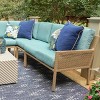 Leisure Made Riviera 5pc Wicker Sectional in Spa Blue Fabric - 4 of 4