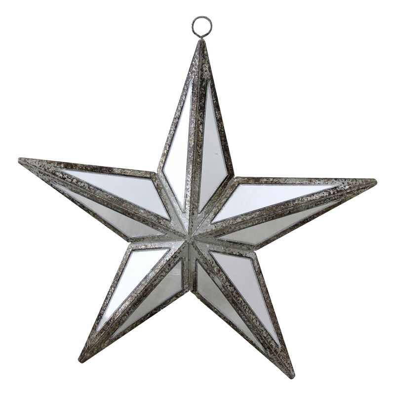 Northlight 5.75" Mirrored Five Point Star Christmas Ornament - Gray, 1 of 5