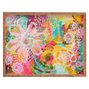 Stephanie Corfee Swoon Rectangle Tray - Pink - Deny Designs: Eco-Friendly Bamboo, Artist-Designed - 1 of 4