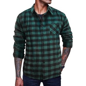 COOFANDY Men's Flannel Plaid Shirts Long Sleeve Casual Cotton Button Down Shirts S-XXL - 1 of 4