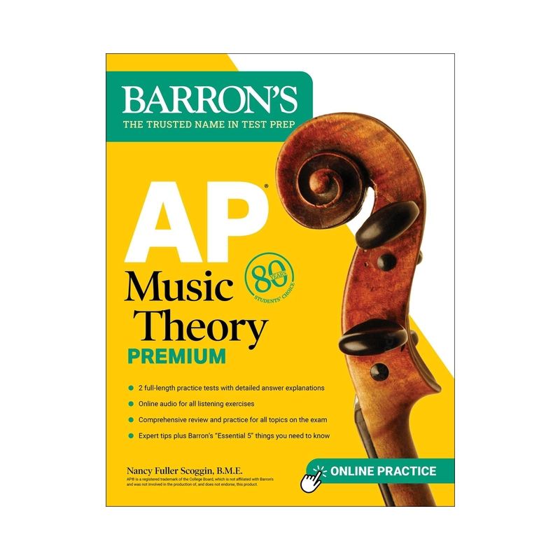 AP Music Theory Premium, Fifth Edition: 2 Practice Tests + Comprehensive Review + Online Audio - (Barron's AP Prep) 5th Edition (Paperback), 1 of 2