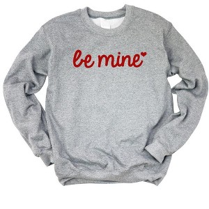 Simply Sage Market Women's Graphic Sweatshirt Be Mine Cursive Heart - 1 of 2