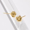Ross-Simons Italian 14kt Yellow Gold Textured Love Knot Stud Earrings - 3 of 4