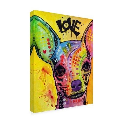 Trademark Fine Art -Dean Russo 'Chihuahua Drip Love' Canvas Art