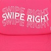 Valentine's Day Swipe Right Pink Foam Trucker Hat - 4 of 4