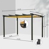 VisioGear Canopies and Gazebos, Outdoor Gazebos with Retractable Pergola, Gazebo Pavilion for Garden, Gray, 157.2"*110.4"*98.54" - 2 of 4