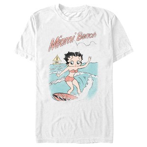 Men's Betty Boop Miami Beach Distressed T-Shirt - 1 of 4