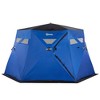 Outsunny 4 Person Insulated Ice Fishing Shelter 360-Degree View, Pop-Up Portable Ice Fishing Tent with Carry Bag, Two Doors and Anchors, Dark Blue - 4 of 4