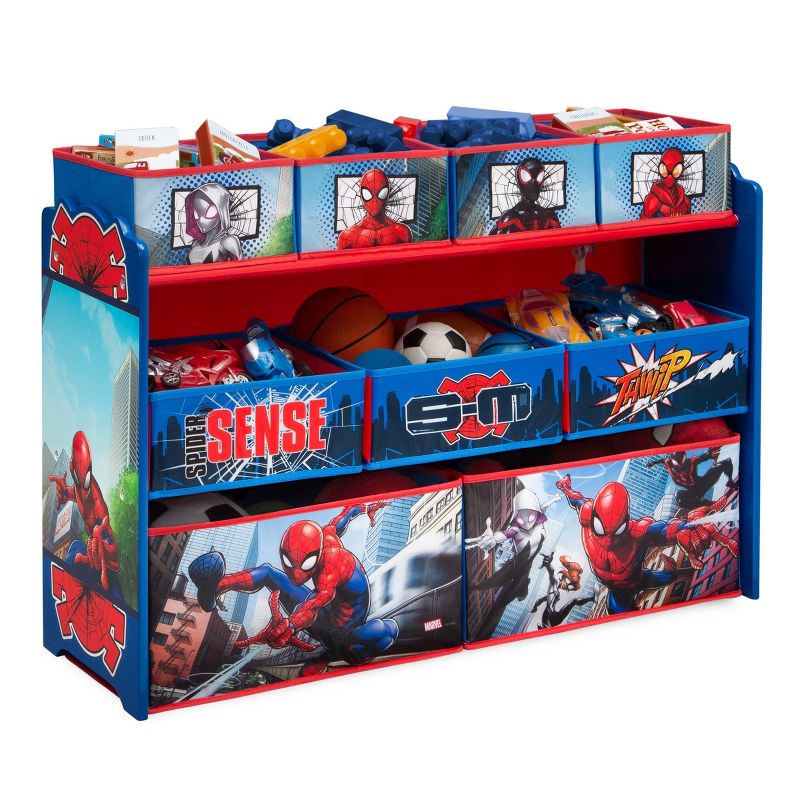 Delta Children Marvel Spider-Man Deluxe 9 Bin Design and Store Toy Organizer, 6 of 10