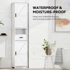 LIVAREEmlen 69" H Tall Storage Shelf with 2 Barn Doors and 1 Drawer, Adjustable Shelves for Bathroom, Living Room, Entryway,Kitchen - 4 of 4
