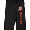 Looney Tunes Taz "Crazy In Love" Men's Black Sleep Pajama Pants - image 2 of 3