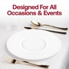 Smarty Had A Party Matte Milk White Round Plastic Wedding Set - 30 Sets - 4 of 4