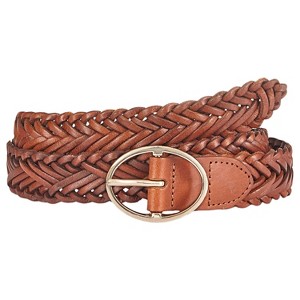 Women's Woven Leather Belt - LASCANA - 1 of 4