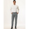 Lars Amadeus Men's Vertical Striped Dress Pants Straight Fit Formal Business Trousers - 3 of 4